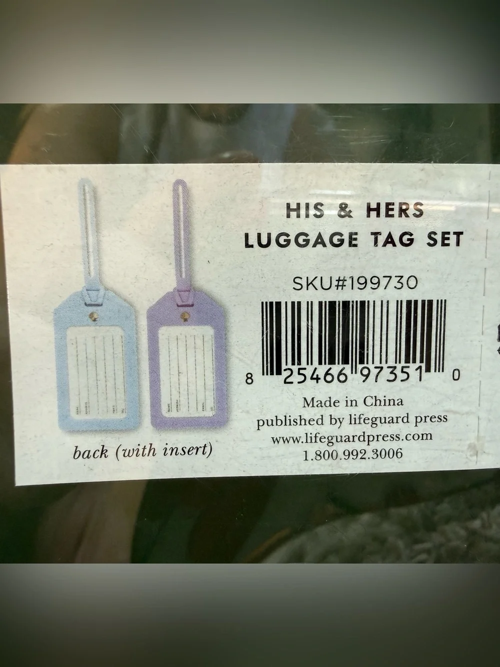 kate spade / pastel purple and light blue luggage tag set (NWT)- authentic